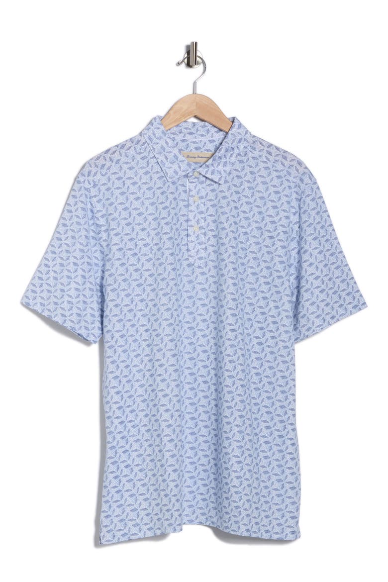San Rio Twill Sea Flower Knit Polo, Alternate, color, COBALT HAZE