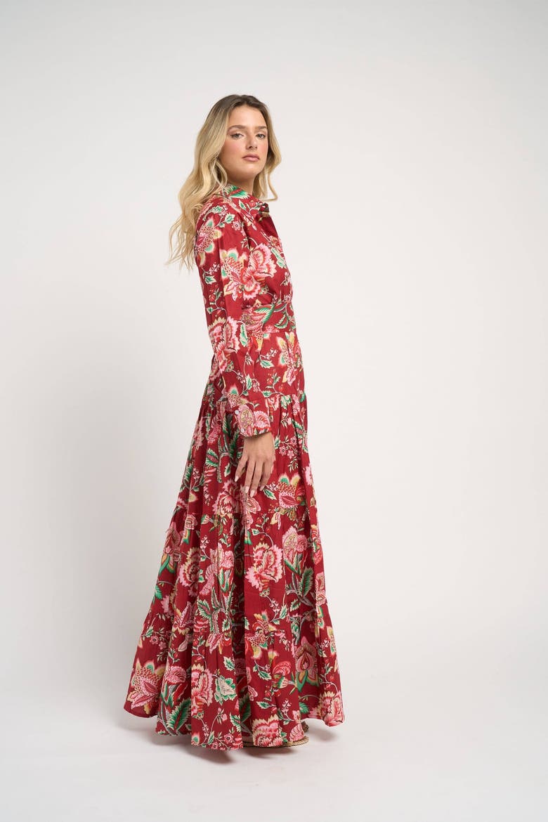 Meredith Peony Dress, Alternate, color, Red