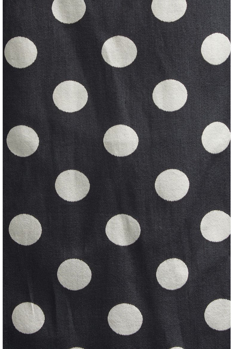 Polka Dot Washed Mousseline Coat, Alternate, color, BLACK