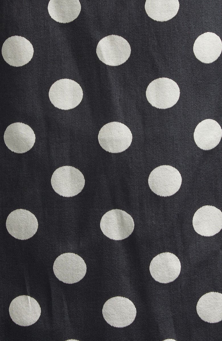 Dries Van Noten Polka Dot Washed Mousseline Coat, Alternate, color, Black