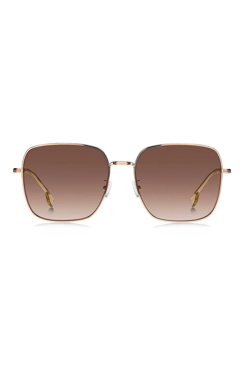 59mm Square Sunglasses, Main, color, ROSE GOLD