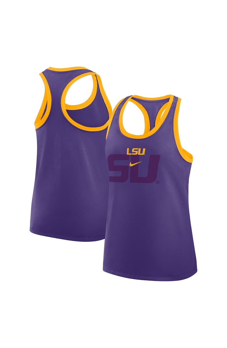 Nike Women's Nike Purple LSU Tigers Primetime Tri-Blend Racerback Tank Top, Alternate, color, 