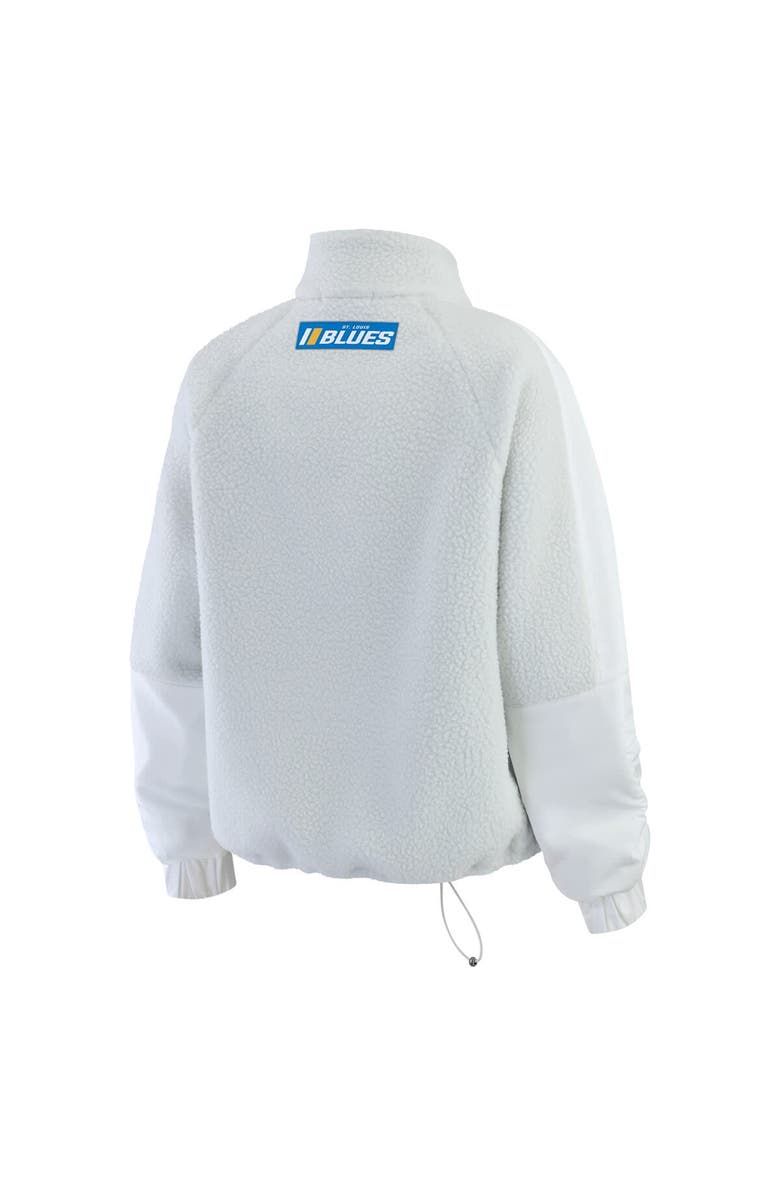 WEAR by Erin Andrews Women's WEAR by Erin Andrews Gray St. Louis Blues Polar Fleece Quarter-Zip Jacket, Alternate, color, Gray