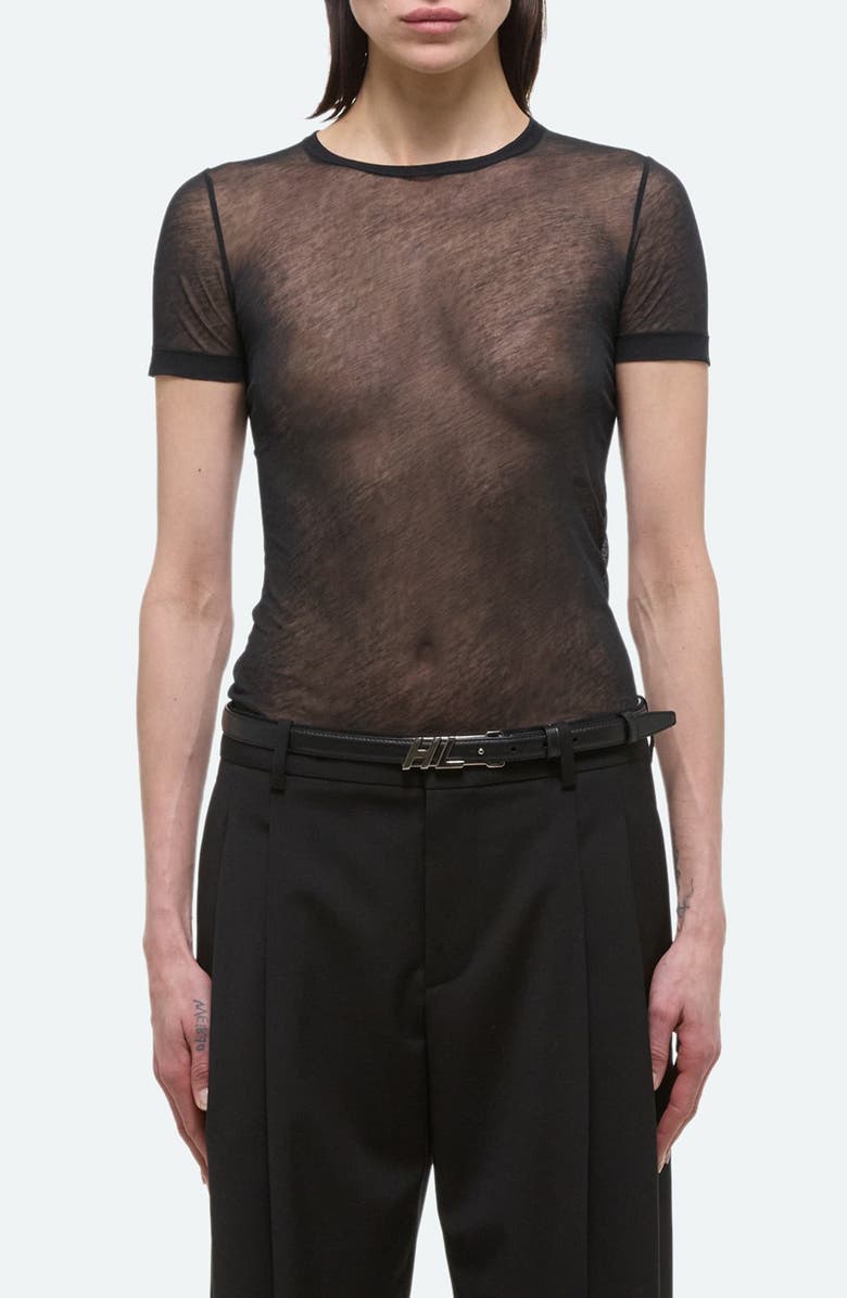 Helmut Lang Zeroscape Mesh Cotton Jersey T-Shirt, Main, color, 