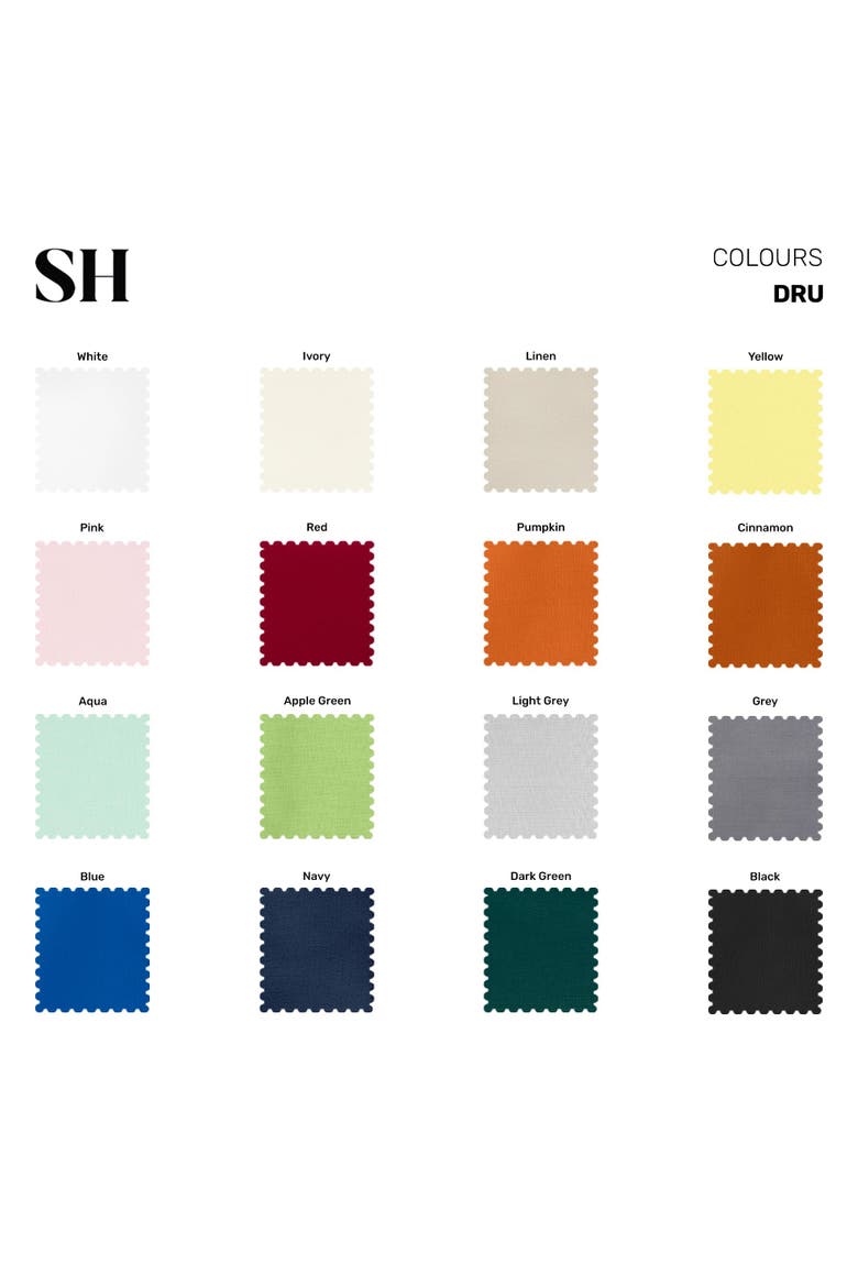 Cotton Linen Plain Placemats Set of 6, 14 x 19" - Dru, Alternate, color, Ivory