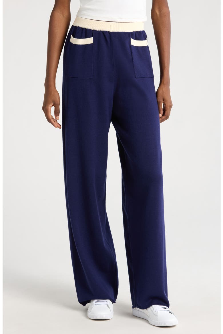 Set Sail Knit Pants, Main, color, NAVY CREAM