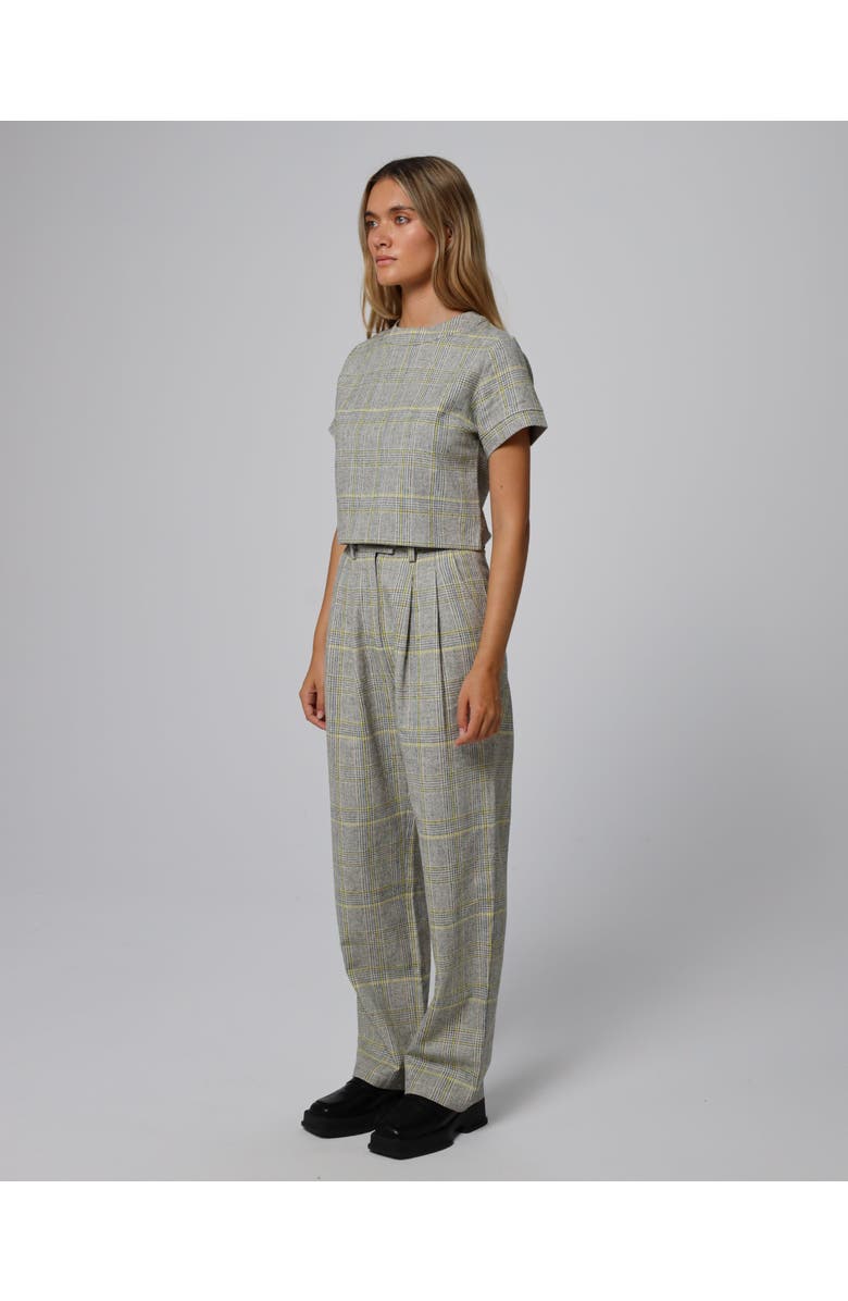 JUANA Plaid Theory High Rise Trousers, Main, color, Plaid