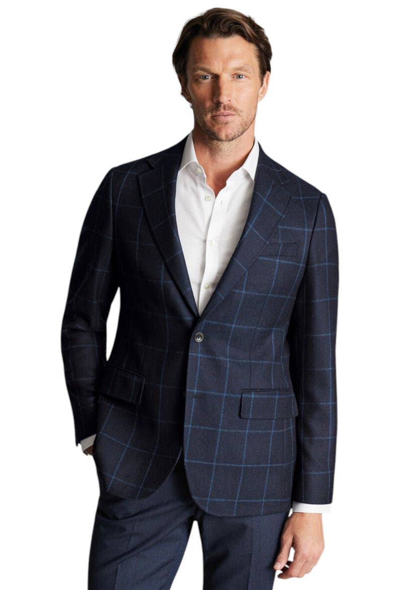 Wool Texture Twill Jacket, Main, color, Navy