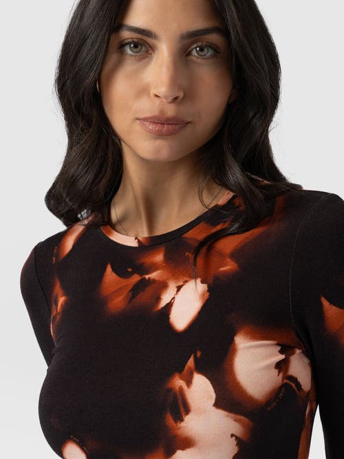 Shop Saint + Sofia Austen Crew Neck Long Sleeve Tee