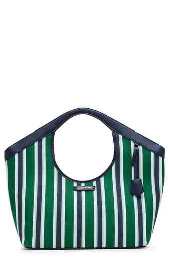 Anne Klein Stripe Large Tote Bag with Pouch