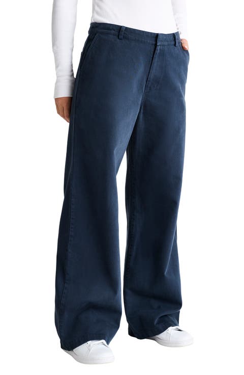 Lee High Waist Wide Leg Cotton Pants
