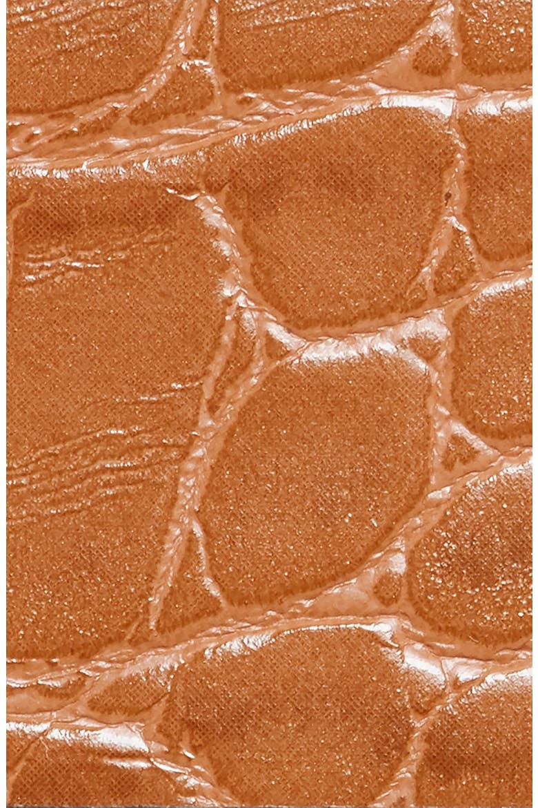 Croc Embossed Faux Leather Belt, Alternate, color, TAN DALE