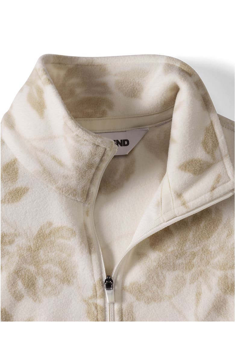 Lands' End Anyweather Fleece Quarter Zip Pullover, Alternate, color, Champagne Floral