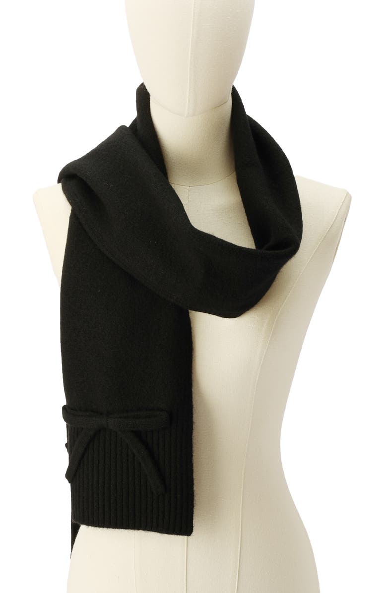 Kate Spade New York bow wool scarf, Alternate, color, 