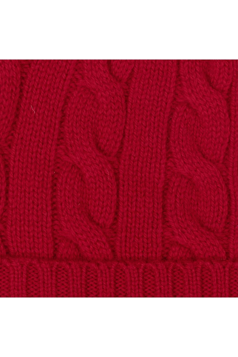 Cashmere Blend Cable Beanie, Alternate, color, Park Ave Red