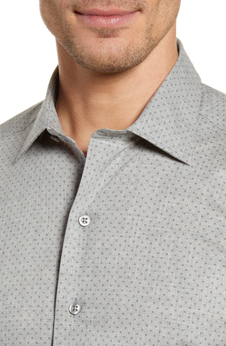 David Donahue Trim Fit Dress Shirt, Alternate, color, 