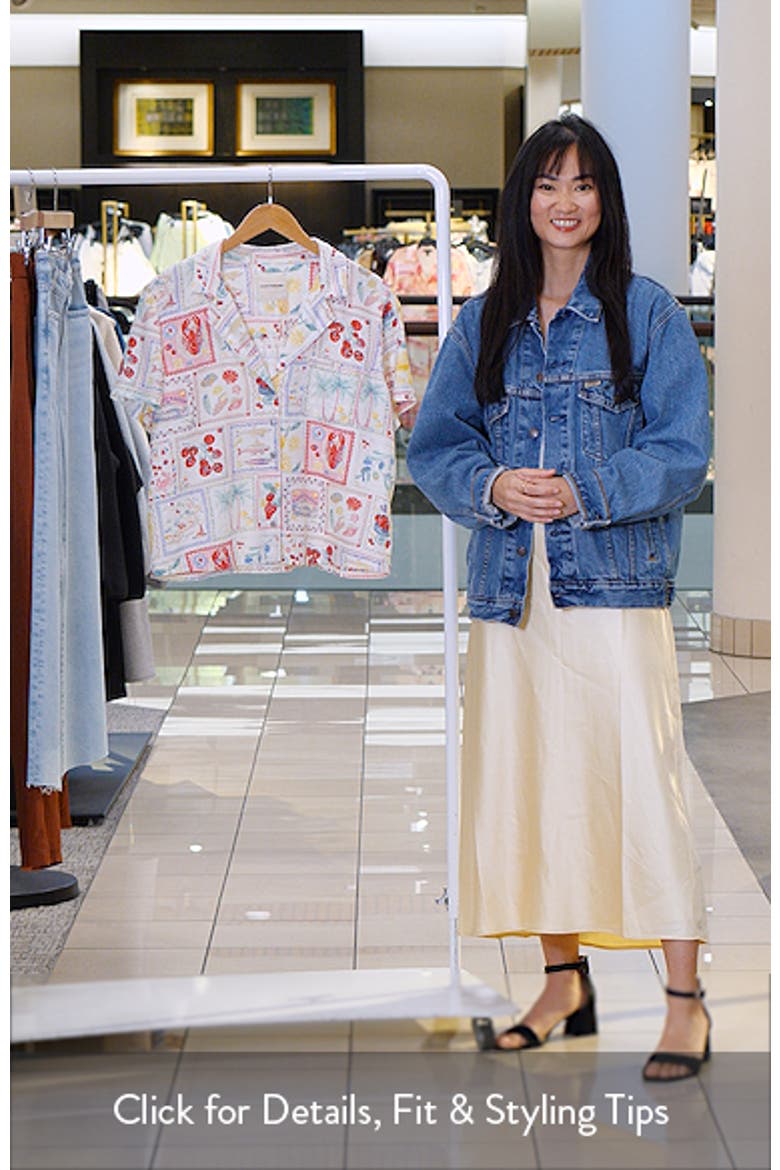 Post Card Print Linen Blend Camp Shirt video
