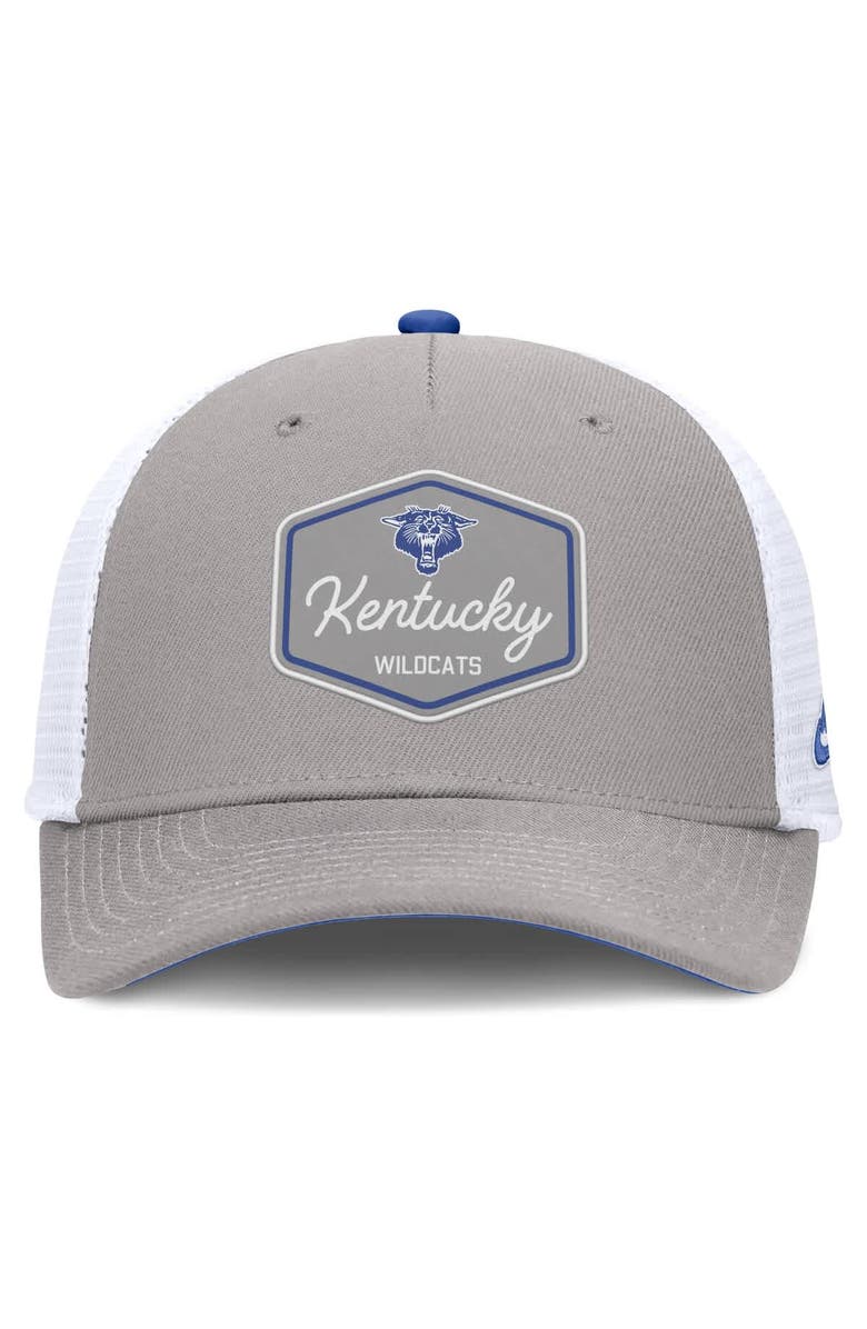 Nike Men's Nike Gray Kentucky Wildcats Rise Legacy Adjustable Trucker Hat, Alternate, color, Gray
