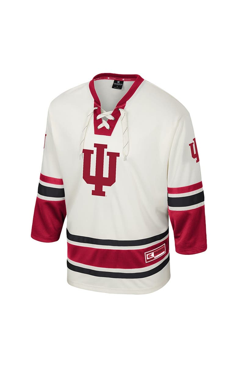 COLOSSEUM Men's Colosseum Cream Indiana Hoosiers Puck Proud Fashion Hockey Jersey, Alternate, color, Cream