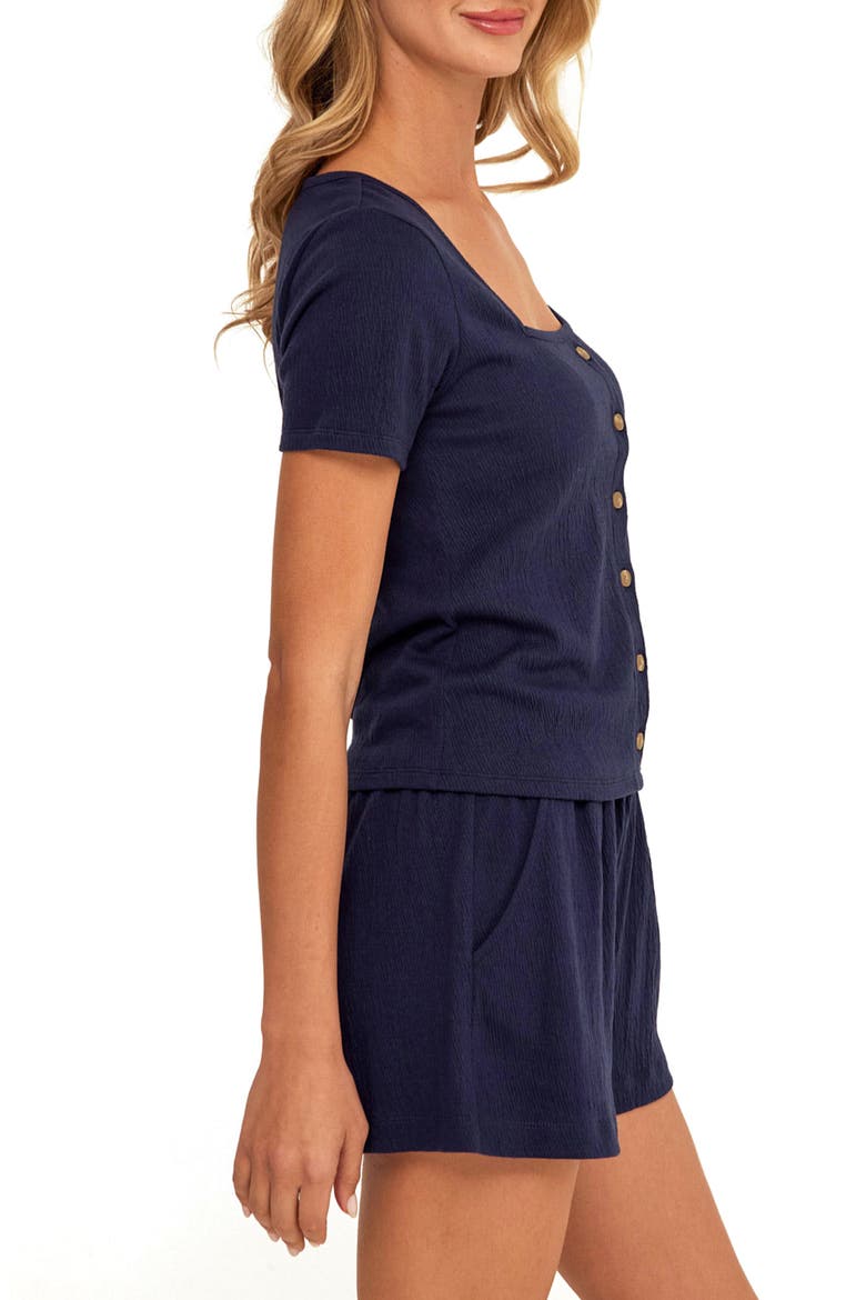 Jamila Smocked Square Neck Top, Alternate, color, STARGAZER