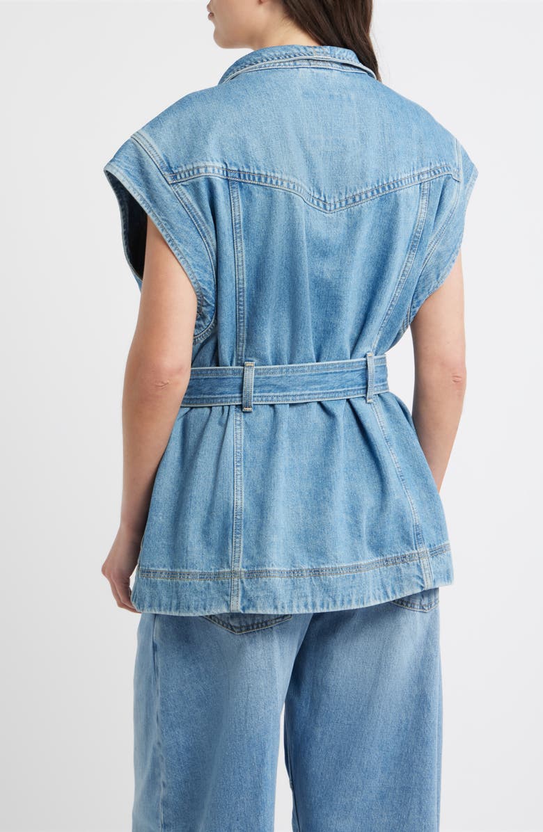 BOSS Orange Denim Vest, Alternate, color, Light Blue