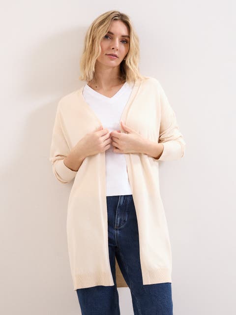 Sabrina Longline Open Front Cardigan