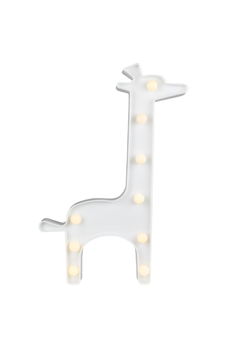 Northlight LED Lighted Giraffe Marquee Wall Art - 11.5" - White, Main, color, White