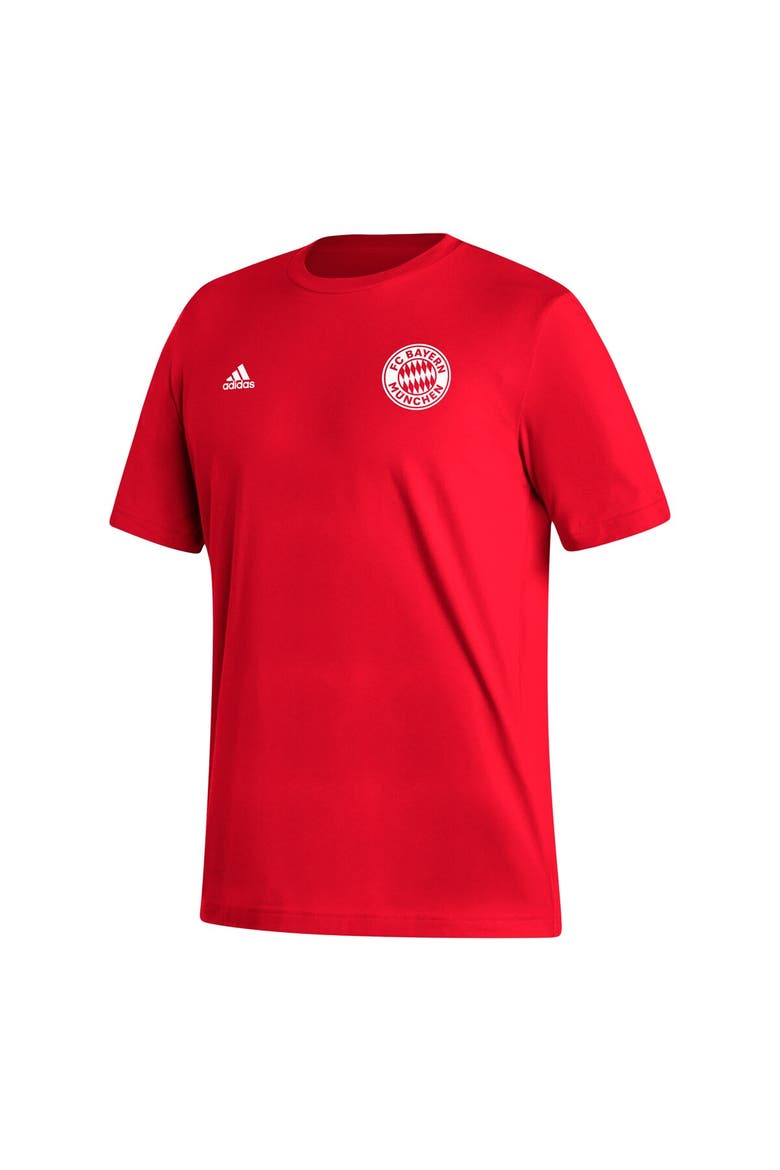 Men's adidas Red Bayern Munich Crest T-Shirt, Alternate, color, Red