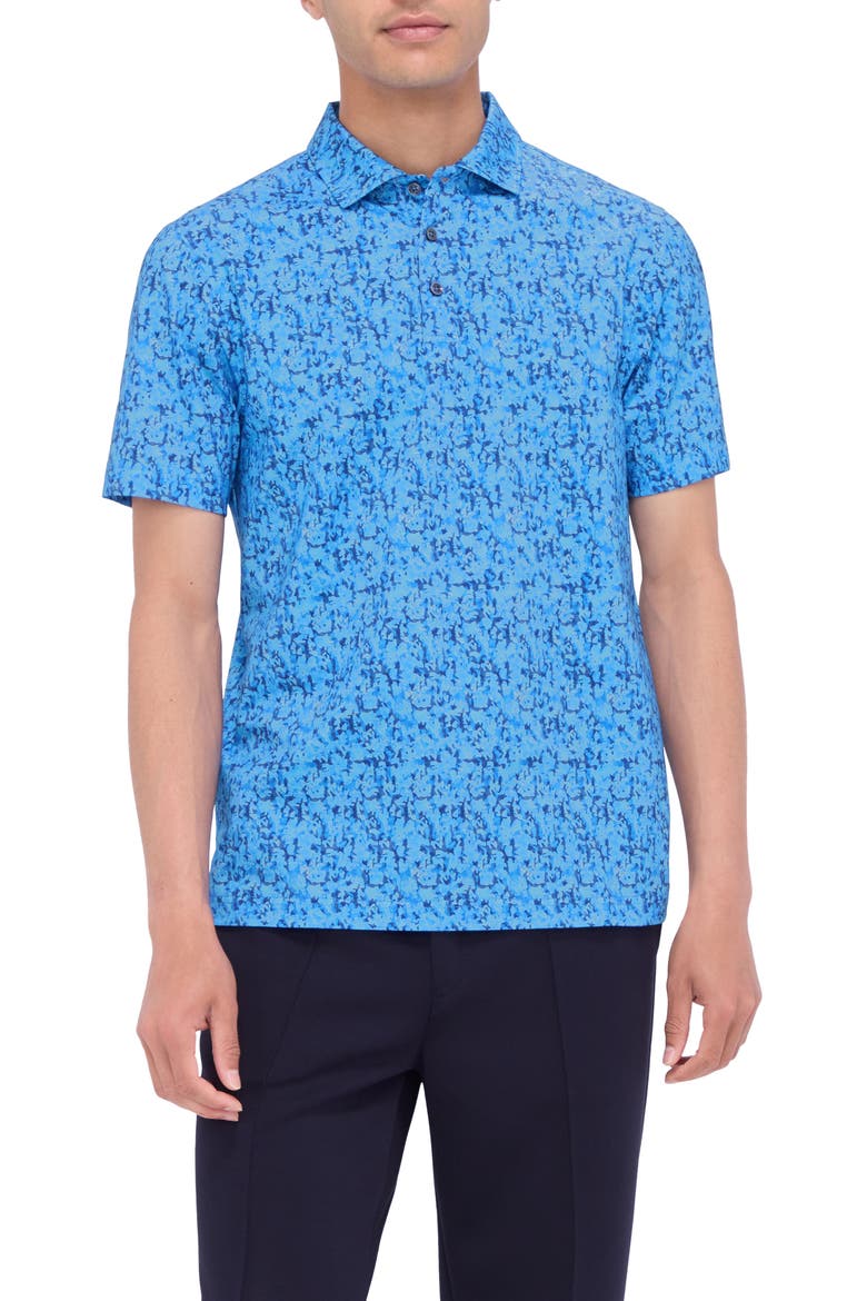 Victor OoohCotton® Abstract Print Polo, Main, color, CLASSIC BLUE