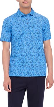 Bugatchi Victor OoohCotton® Abstract Print Polo