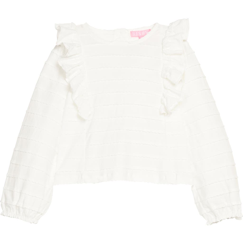 Bisby Kids' Ruffle Blouse In White
