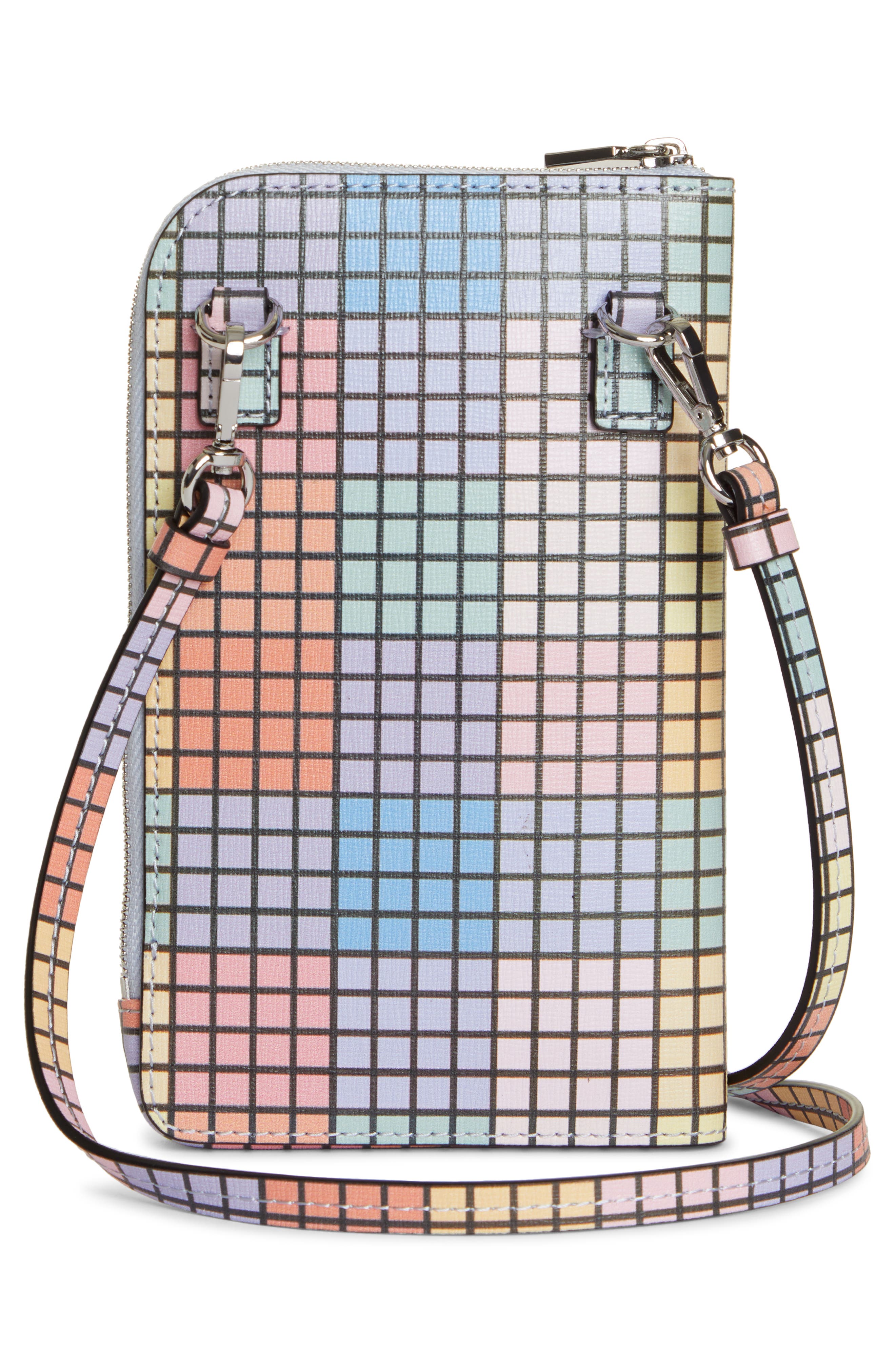 Ganni Recycled Leather Phone Crossbody Bag, Alternate, color, 
