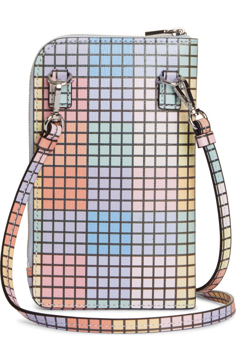 Ganni Recycled Leather Phone Crossbody Bag, Alternate, color,