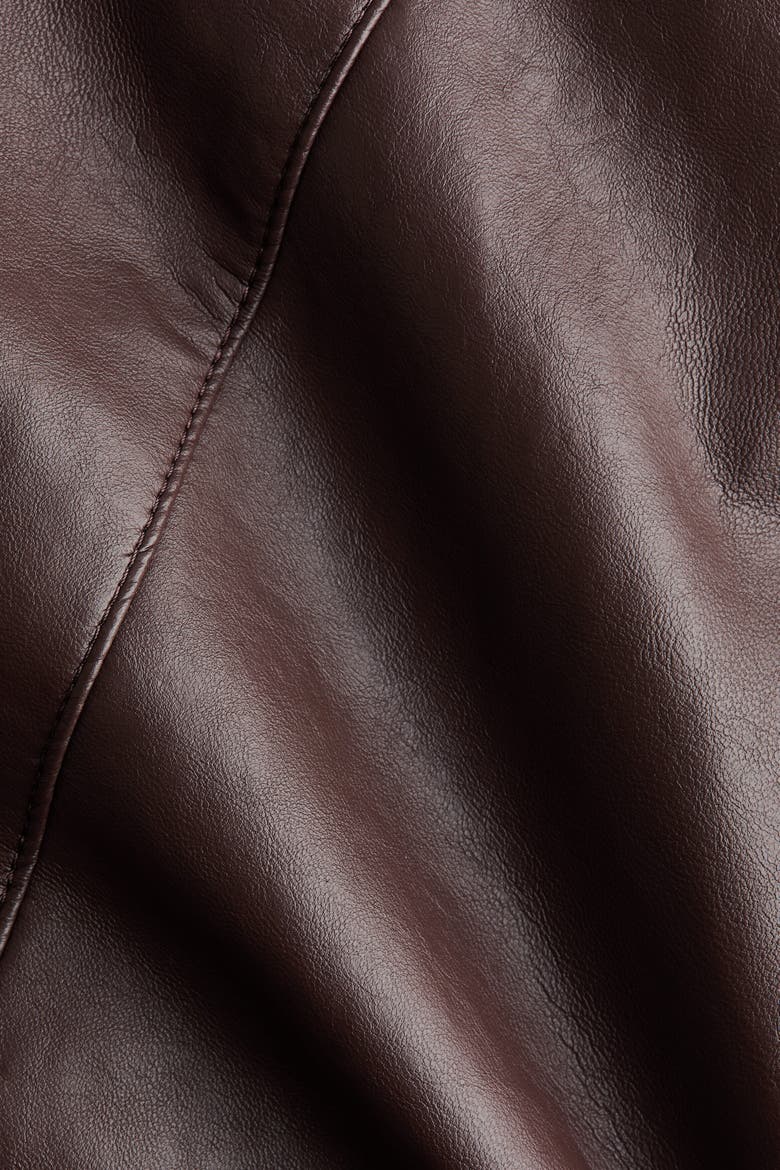 Balloon-sleeved Coated Jacket, Alternate, color, Dark brown