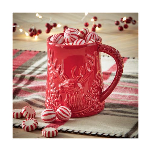 Tag Holiday S Red Ceramic Mug Dishwasher Safe Christmas In Red
