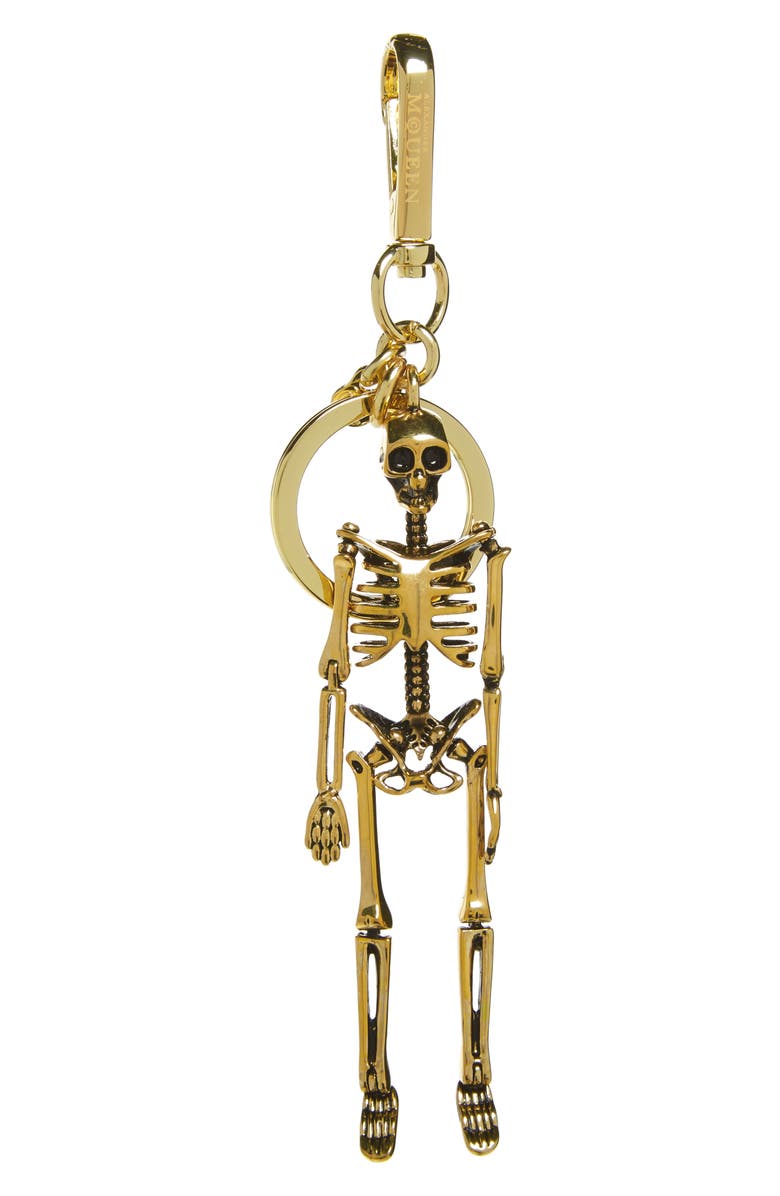 McQueen Alexander McQueen Skeleton Key Ring, Main, color, 