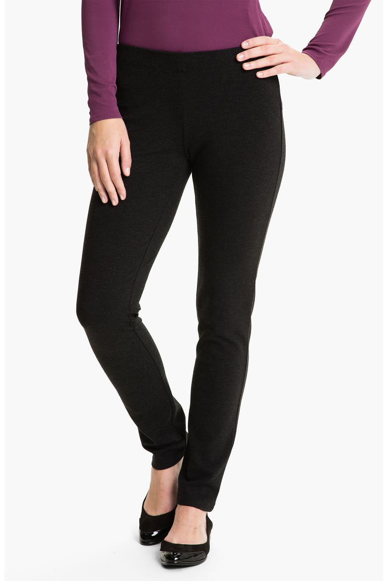 Slim Ponte Knit Pants, Main, color, CHARCOAL
