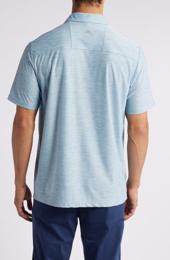Palm Coast Hibiscus Border Recycled Polyester Polo