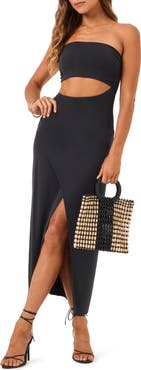 LSPACE Corsica Cutout Strapless Cover-Up Dress
