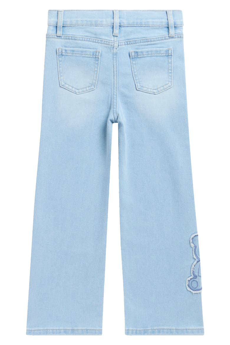Kids' Teddy Bear Embroidered Jeans, Alternate, color, LIGHT BLUE
