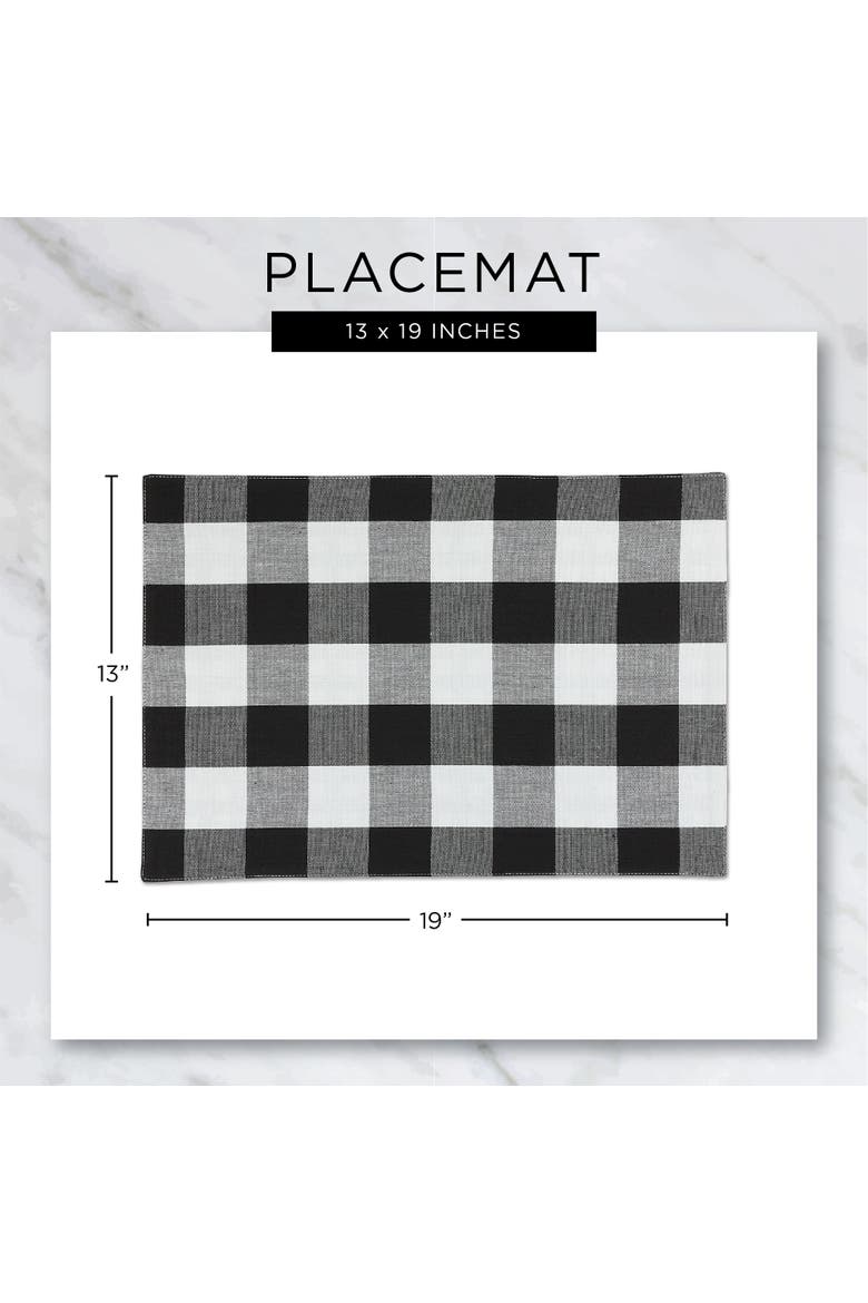 Chambray Fine Ribbed Placemat Set/6, Alternate, color, Storm Blue