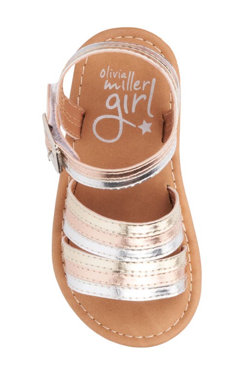 Olivia Miller Kids' Rainbow Metallic Sandal In Metallic