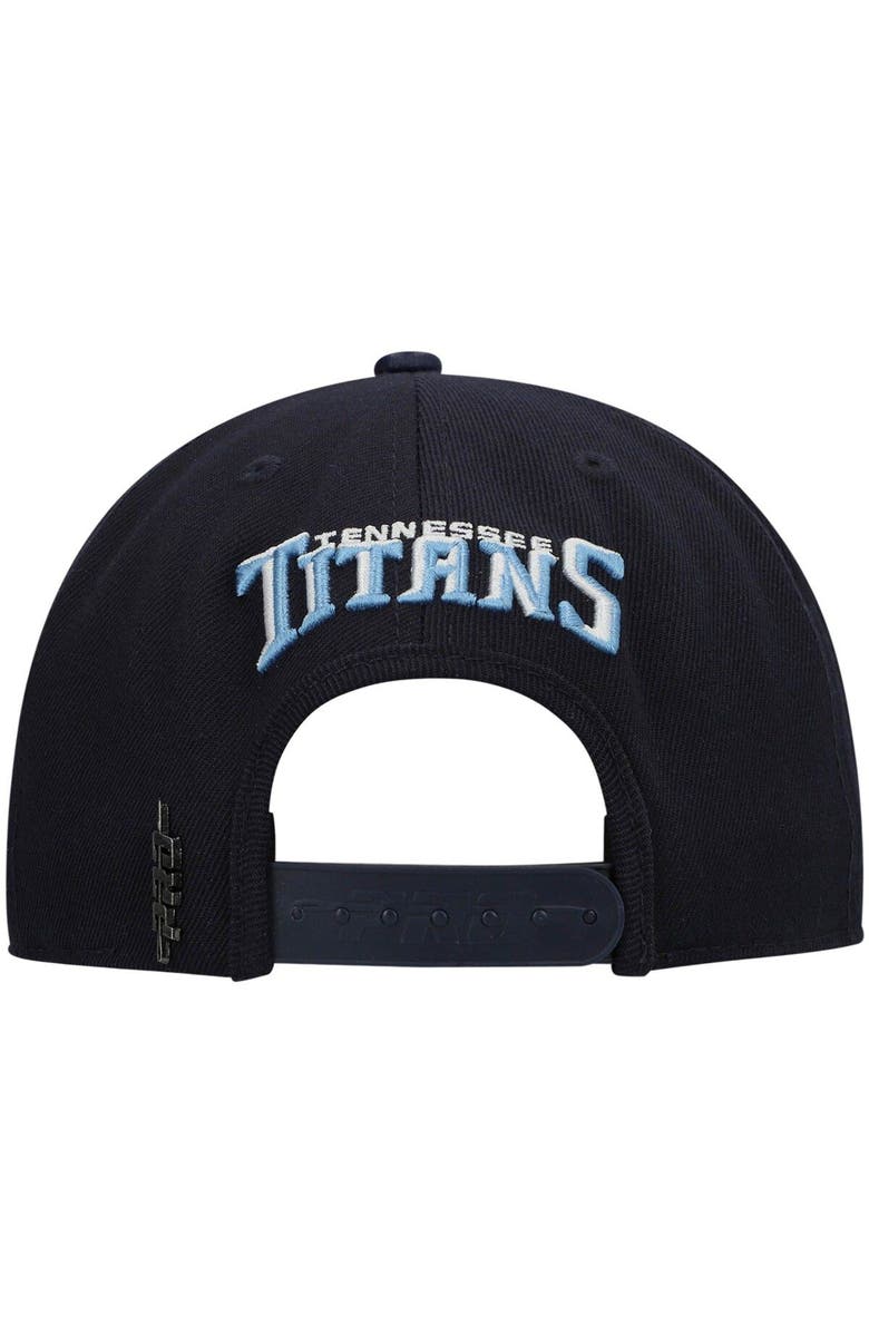 PRO STANDARD Men's Pro Standard Navy Tennessee Titans Logo II Snapback Hat, Alternate, color, Navy