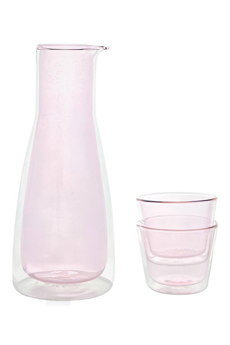 Rocks Glasses & Carafe Set, Alternate, color, PINK