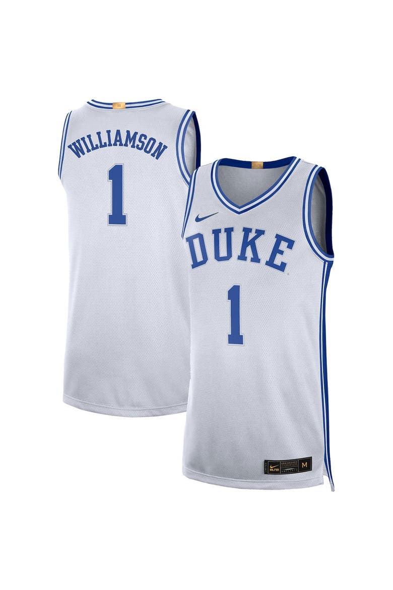 Men's Nike Zion Williamson White Duke Blue Devils Limited Basketball Jersey, Main, color, White