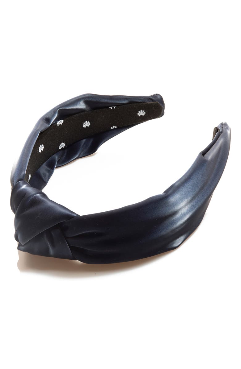 Lele Sadoughi Faux Leather Knotted Headband, Main, color,