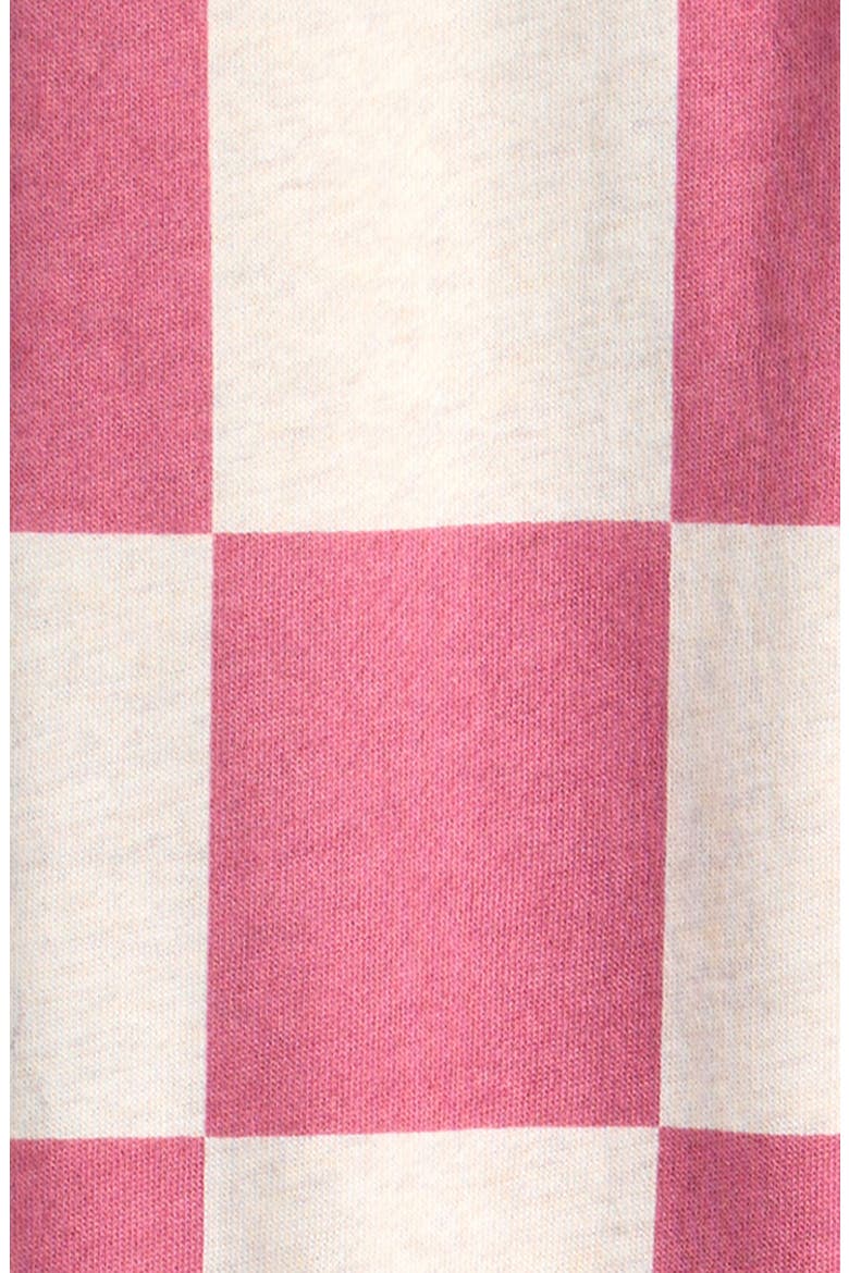 Kids' Pink Checkerboard Cotton Joggers, Alternate, color, PINK CHECKERBOARD
