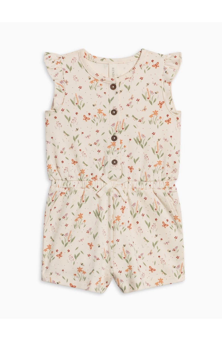 Colored Organics Organic Shaye Romper, Main, color, Butterfly / Fog + Mint