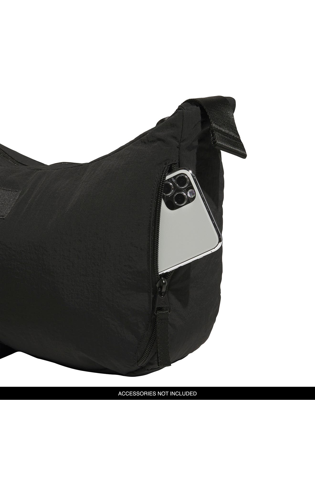 adidas Crescent Crossbody Bag, Alternate, color, Black