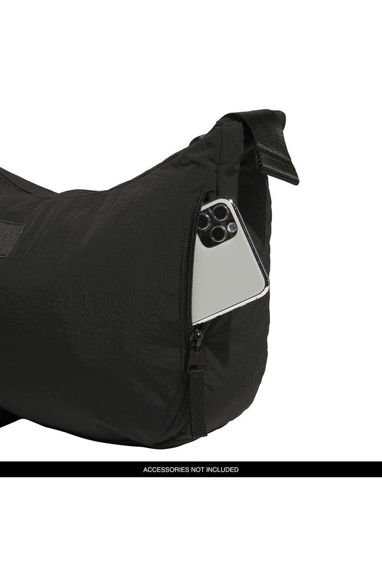 adidas Crescent Crossbody Bag, Alternate, color, Black